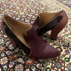 John Fluevog Purple Heel Faux Fur